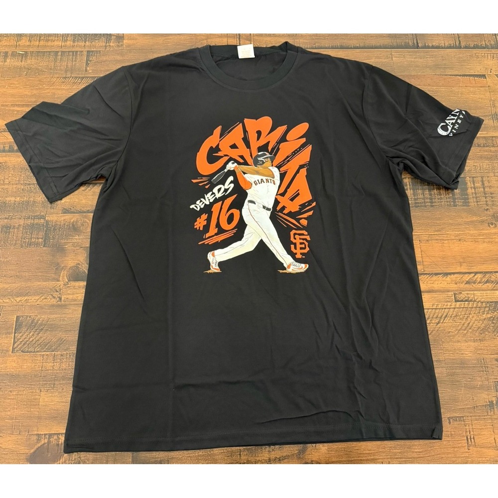 San Francisco Giants #16 Rafael Devers Graphic T-Shirt Men XL Black SGA New